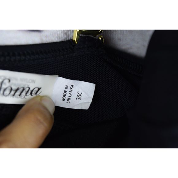 Soma Black Swim Criss Cross Tankini Top Size 36C NWT - Picture 9 of 9